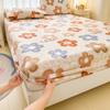 1pc Flower Printed Bed Sheet with Elastic Single/Queen/King Mattress Protector Plant Style Fitted Bed Sheets Sabanas 150x190