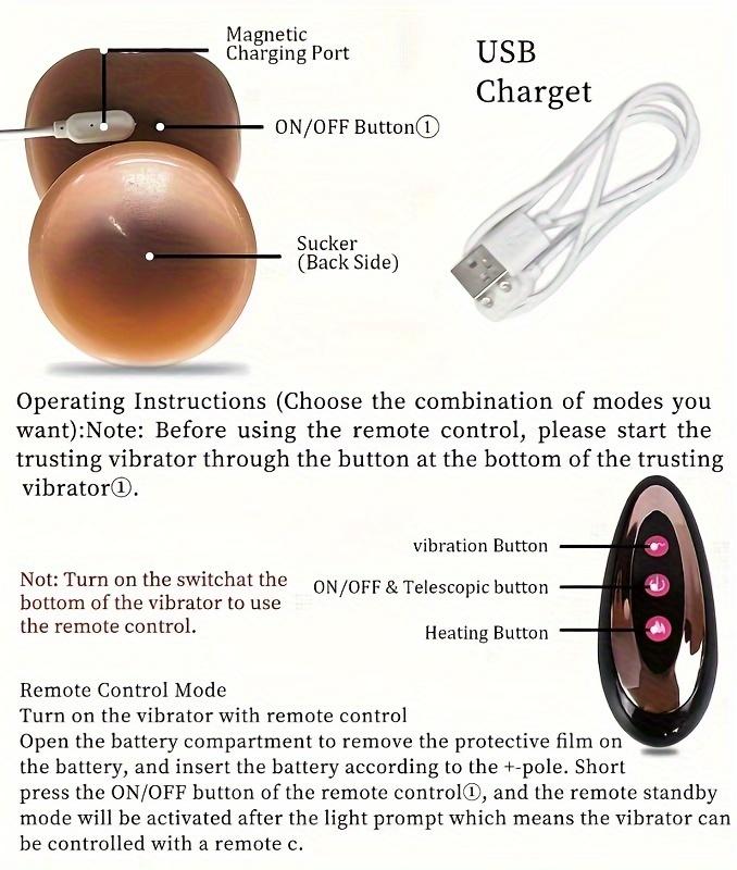 Thrusting Dildo Vibrator For Women,8.8" Warming G Spot Thrusting Clitoral Stimulator Sex Toys Realistic Anal Dildos Sex Machines For Women Couple