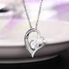 Love-Shaped Necklace For Women, Light Luxury Design Zircon Pendant, Valentine'S Day Gift Item.
