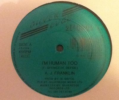 12inch Record A.J. FRANKLIN - I'm Human Too FSJ009 Silver Edge Rec 1992 Reggae, Ska & Dub Used