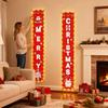 Christmas Door Banner Lighted Festive Decoration Holiday Decoration Garden Banner For Outdoor Indoor Front Door Entrance Yard