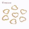 Fashion 18K Gold Plated Brass Heart/U Loop Earrings Hoops Female DIY Jewelry Making Supplies Earrings Accessories for Women