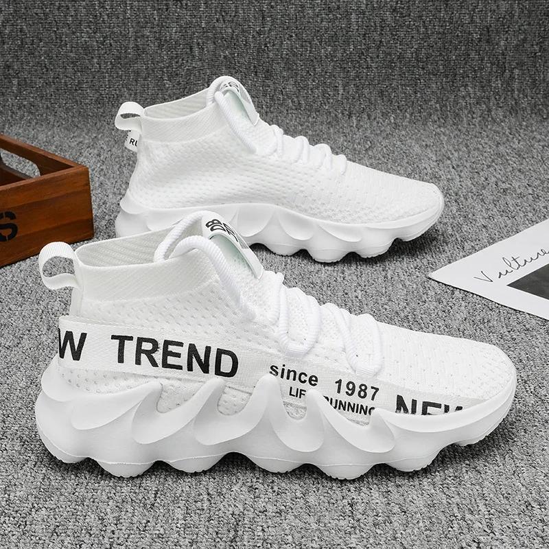 Men Outdoor Jogging Shoes Unisex Summer Casual Sneakes Chunky Breathable Women Thick Sole Non-Slip Zapatillas Botas Para Hombre