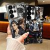 A-Attack On T-Titan Anime Plating Phone Case For Samsung Galaxy S24 S25 FE S26 Edge S23 Ultra S22 S21 Plus S20 Anti-Fall Airabag