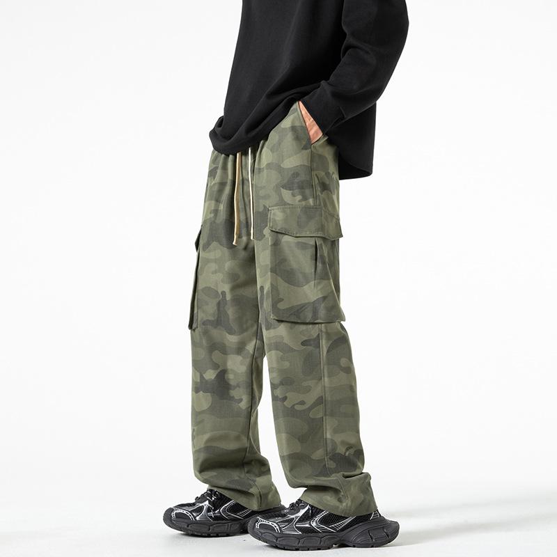 

Мужской уличный камуфляжный комбинезон с эффектом стирки, мужские прямые брюки, уличный, универсальный, новый мужской повседневный 3XL