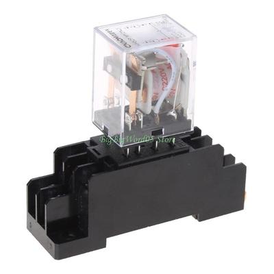 24TE 8 Pin PYF08A 220/240 V AC Bobina Power Relay DPDT MY2NJ With Base