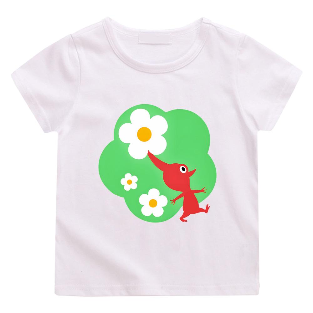 Summer Pikmin New Style TEE High Quality 100%Cotton kawaii Boy/girl TOP Cartoon Print Tees Comfortable Manga O-neck Tee-shirt Anime T-shirt Summer Top