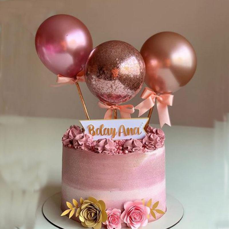 Balloon Cake Insert Card Birthday Wedding Party Cake Topper Decorations