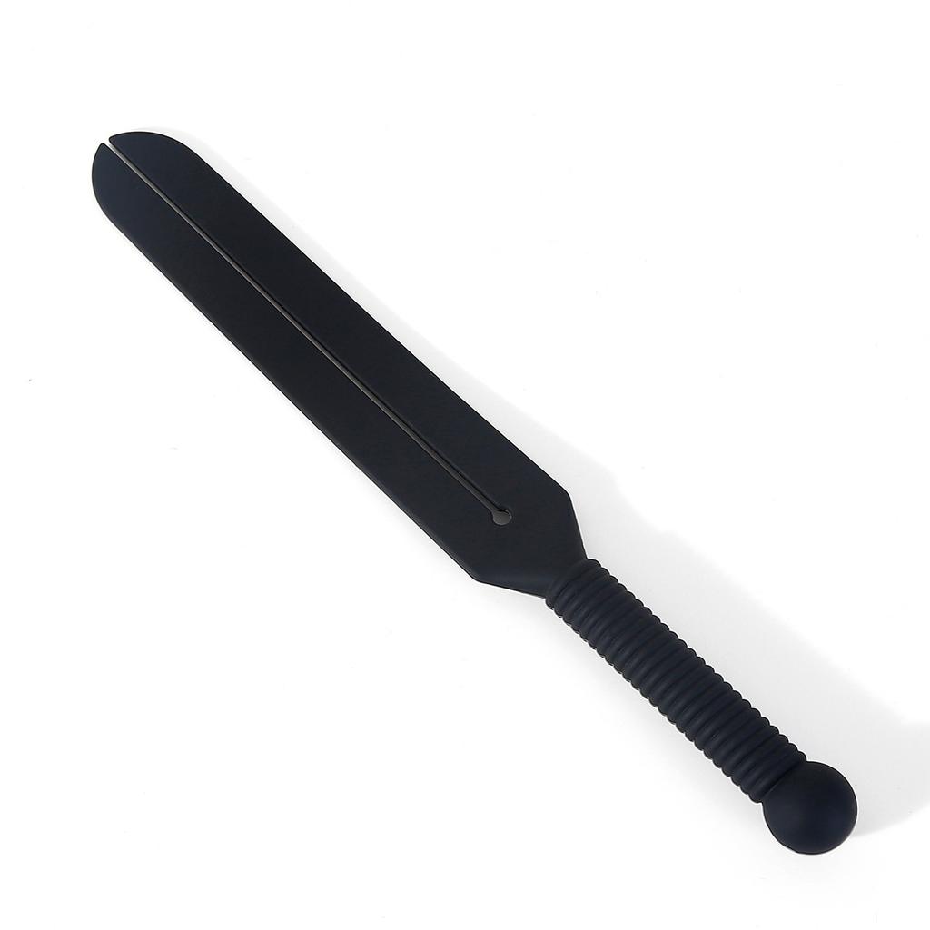 Silicone Spanking Paddle Sword Shape Slotted Blade BDSM Bondage Impact Toy Textured Grip Adult Sex Toy for Couples Role Play