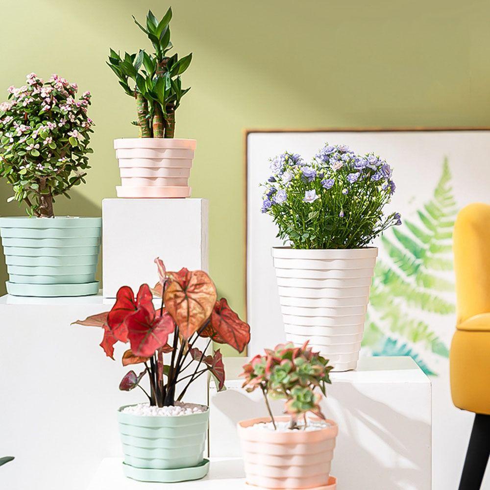 

Вентиляционный дизайн Простой пластиковый цветочный горшок Дышащая скандинавская ваза Украшения Ваза большого диаметра Прочный