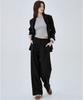 Marop 2172 Single-Pleat Wide Pants (Black)