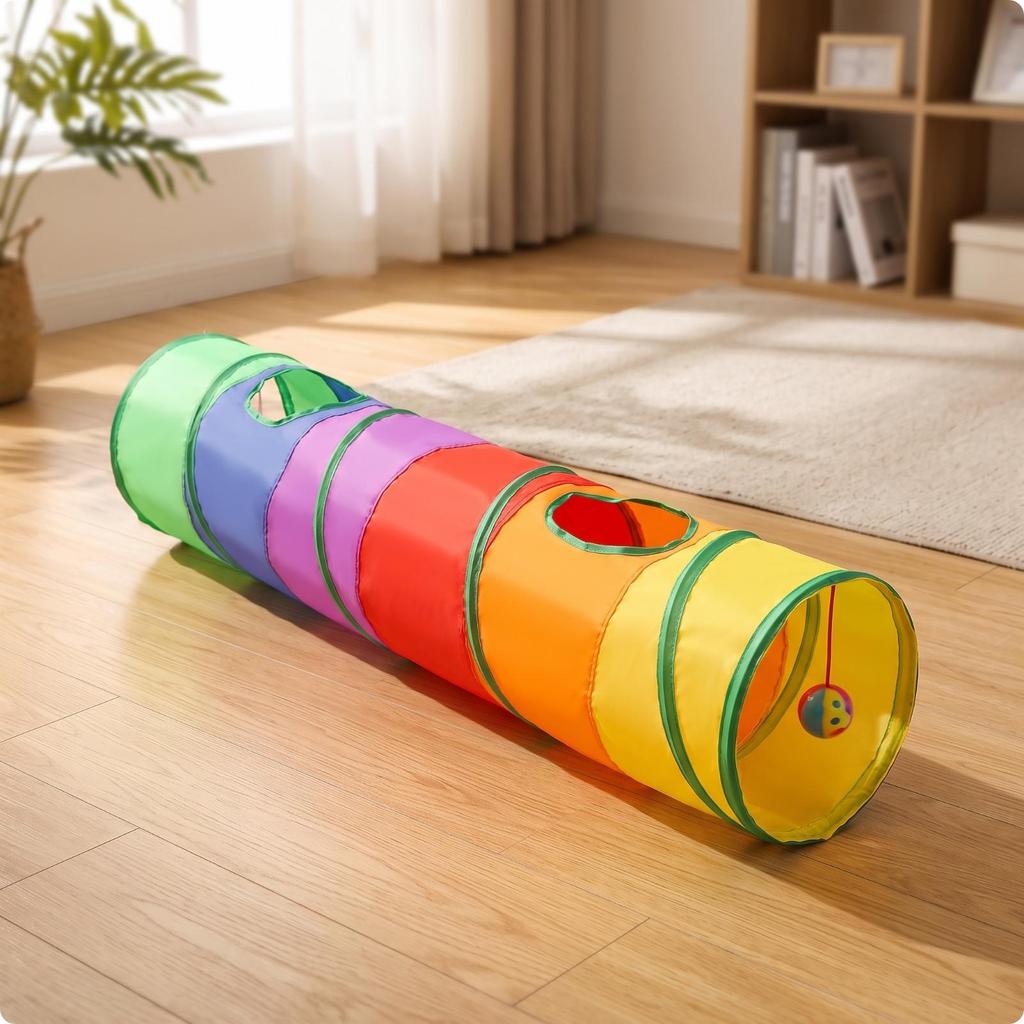 Lightweight Foldable Cat Tunnel | Easy To Store, Play Tunnel, for Small