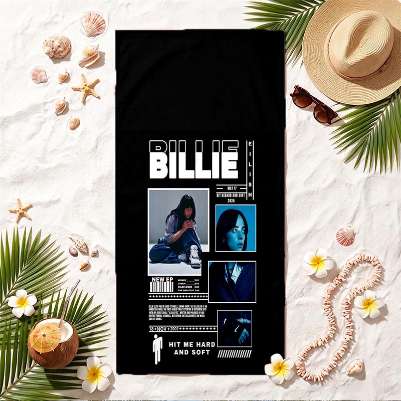 Billie Eilish Soft Beach Towel Stylish Beach Pool Towel for Summer Seaside Vacation Travel