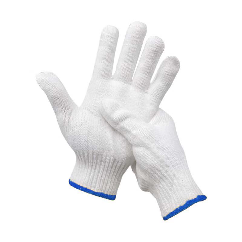 HANDUN 10-Gauge Bleached Polyester Cotton Work Gloves
