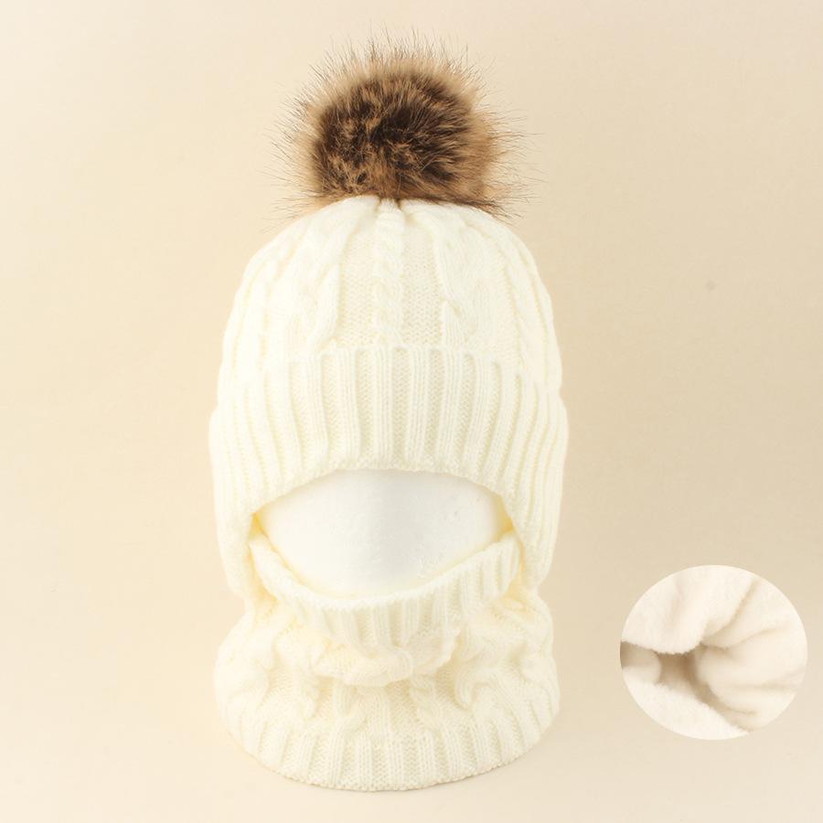Dziecięcy Zimowy Ciepły Dzianinowy Zestaw Czapka z Pomponem Szalik Rękawiczki Zestaw 3 Szt. Lub Pojedyncza Czapka Beanie Wiatroodporna Ochrona Uszu Dla Chłopców Dziewczynek Zimna Pogoda Na Zewnątrz