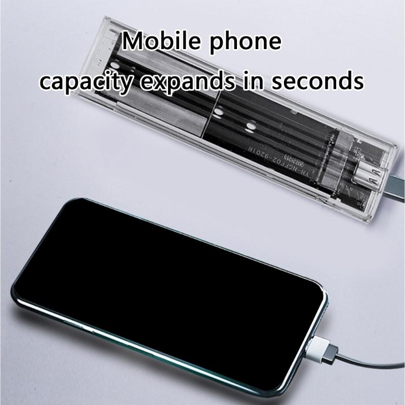 USB3.0 M.2 NVME / Optional Hard Drive Case Clear PC Shell Small Size for Easy Hardware Inspection and Efficient Cooling