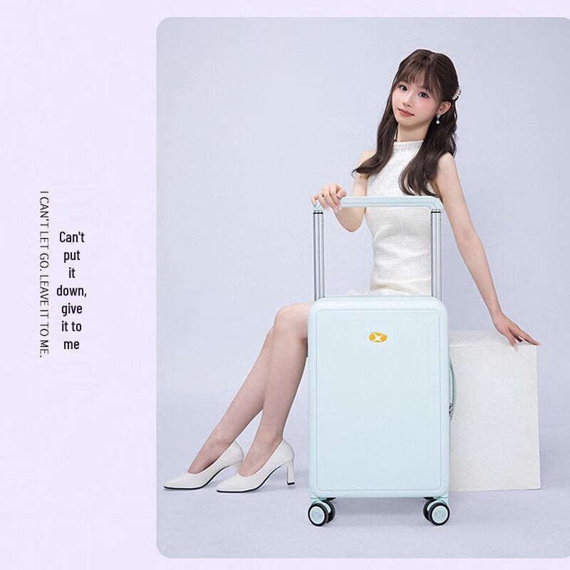 Чемодан Mango Bird G2 с широкой ручкой, жесткий, из поликарбоната 20 inches мятный зеленый