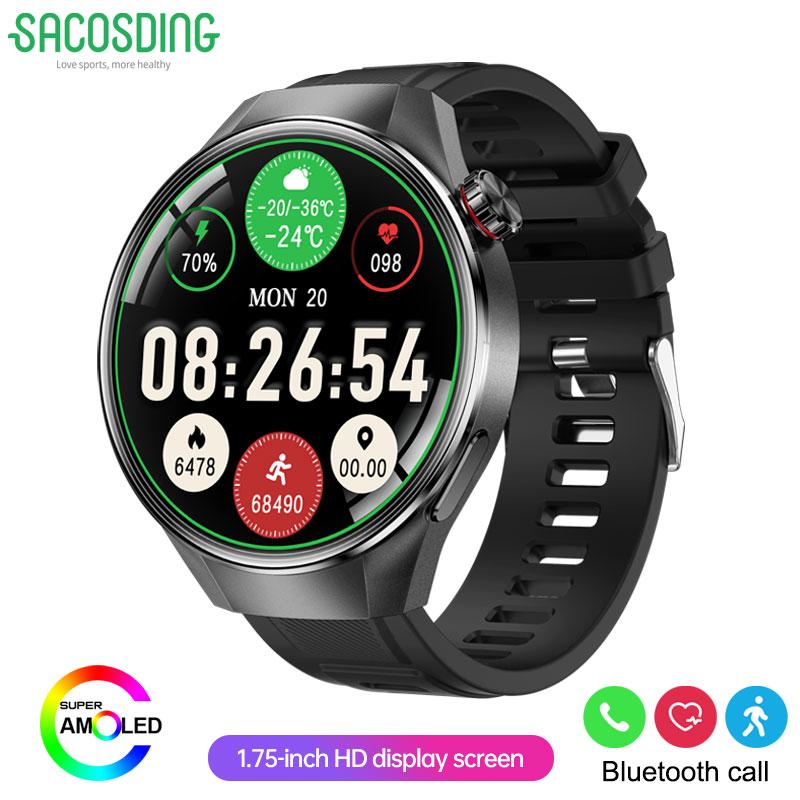 2025 New Watch 5 Plus GPS Tracking Smart Watch Men Women 466*466 AMOLED Screen Heart Rate Bluetooth Call IP67 Waterproof Smartwatch