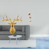 Boho Resin Deer Head Wall Sculpture And Metal Shaped Figurine Collectible Abstract Artwork for