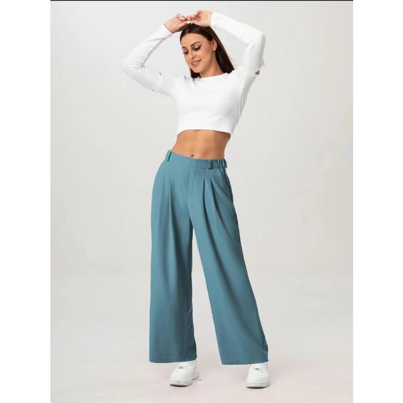 IHUASU Damenmode, lässig, einfarbig, bedruckt, Hosen und Caprihosen