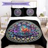 CyberDino Urban Fusion Pattern Bedding,Quilt Set Quilt Cover Pillowcase Home Birthday Gift (1 * Duvet Cover + 2 * Pillowcase, Without Core)