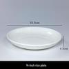Nordic Style Minimalist White Ceramic Round Dining Plate