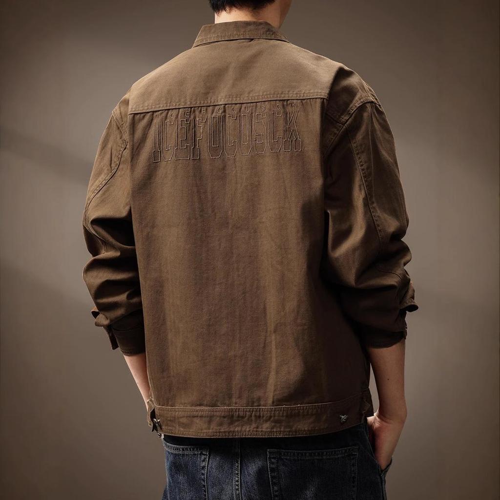 Men's High-End American Retro Heavyweight Hunting Jacket – Autumn/Winter Workwear: Loose, Tough, and Handsome.