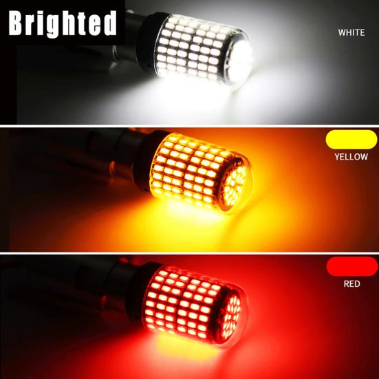2 stk Canbus 1156/7440 3014 144SMD LED-blinklys for bil Bremselampe