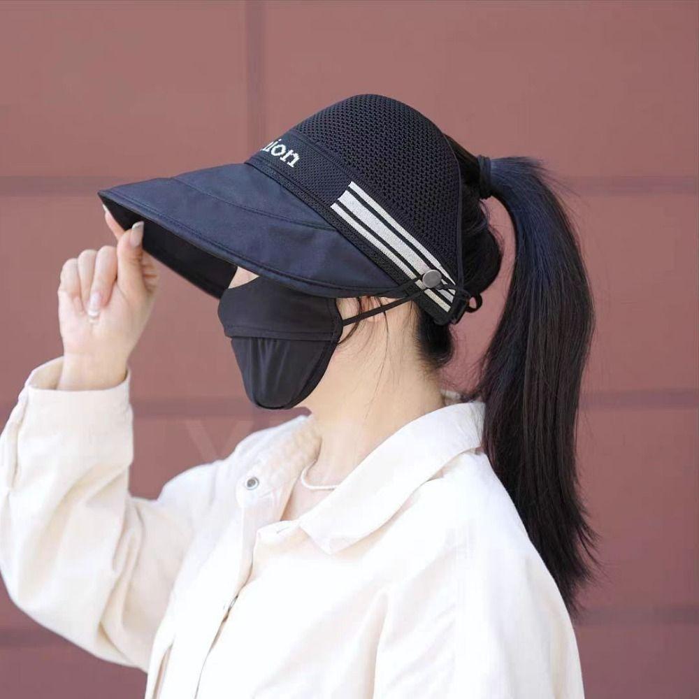 Wind Proof Outdoor Beach Hat Breathable Net-top Sunshade Cap Casual Sun Protection Cap  Camping