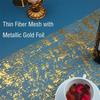 Table Runner Roll, Glitter Gold Foil Mesh Table Runner Decorative Dining Table Centerpiece for Party, Wedding, Baby Shower, Christmas