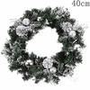Christmas Wreath 30/40cm Xmas Decor Window Display Props Creative Gift