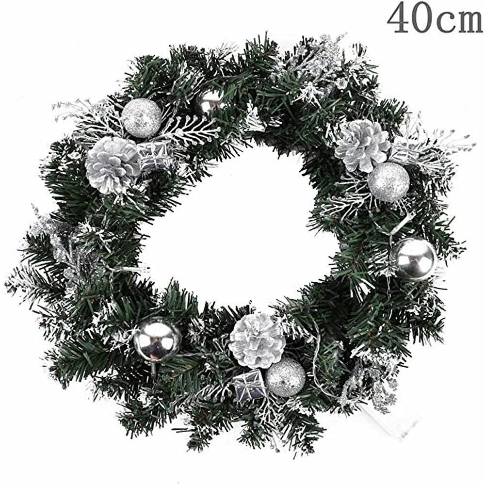 Christmas Wreath 30/40cm Xmas Decor Window Display Props Creative Gift