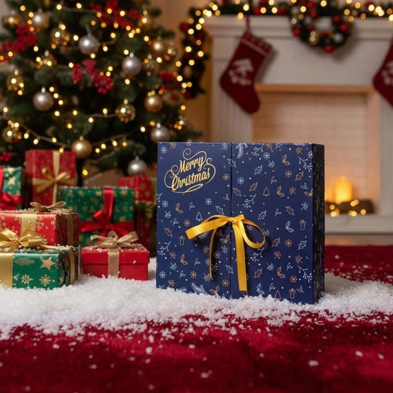 Christmas Count Down Calendar 24 Reusable Boxes For Holiday Decoration Candy Storage Customizable Festival Display