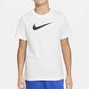 Nike Sportswear Logo Print Crew Neck Short Sleeve T-Shirt Kids Tops White DV2572-100