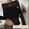 Women's Fashion Casual Solid Color Print Long Sleeve Blouses & Shirts