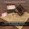 Acrylic+Metal Hand Crank Music Box Compact Size Mechanical Music Box  For Music Lover