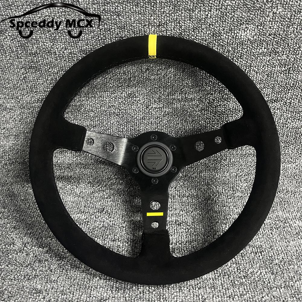 Universal 14inch Concave Racing Sports Steering Wheel Car Rally JDM Drifting Steering Wheel