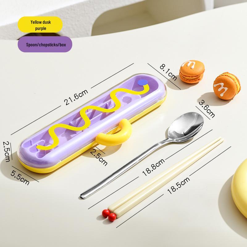 304 Stainless Steel Lunch Box Set: Student & Office Portable Tableware (3-Piece)