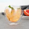 2/4pcs 250/350/450ml Heat Resistant Glass Cups Double Wall Glass Coffee Cup Breakfast Milk Water Cup Clear Juice beer Cups Sets