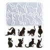 8 Cavity Silicone Mold For Cats Pendants High Transparency And Easy Release Accessory Mold For DIY Jewelry Making
