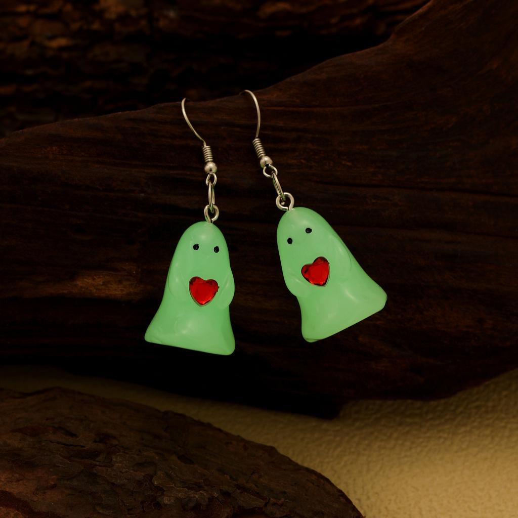 Glow Whimsical 3d In The Dark Pumpkin Ghost Earrings Perfect For Celebrations Halloween