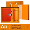 Custom Logo Soft Leather Notebook & Thermos Gift Set - Souvenir Diary Journal