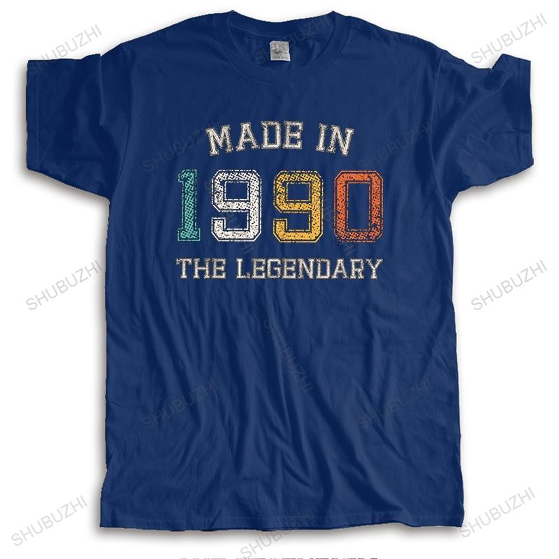 Unisexs Made In 1990 Limited Edition TShirt Short Sleeve Cotton Tshirt Summer Tops 30th 30 Years Old Birthday Gift Tee Shirts