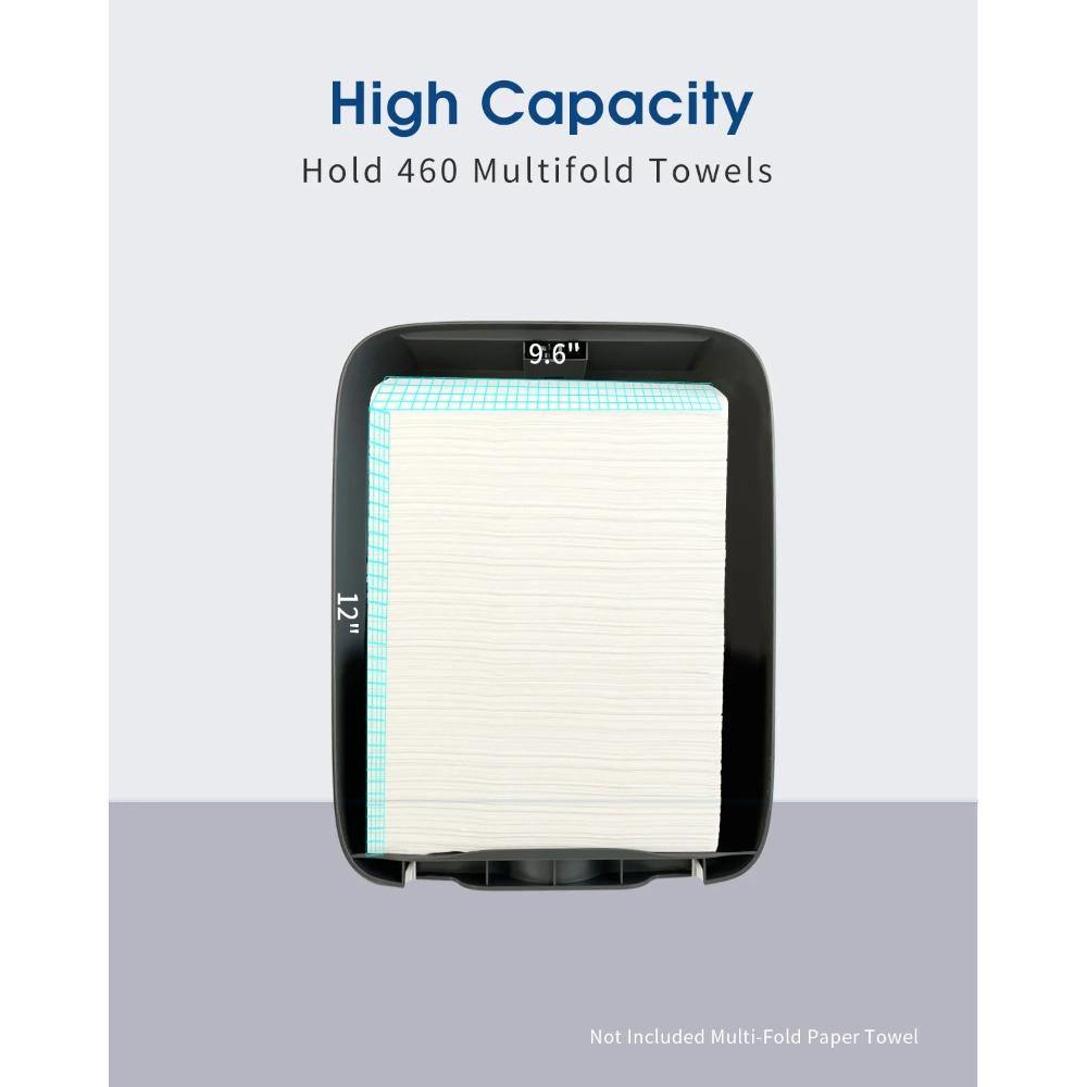 Multifold Paper Towel Dispenser Wall Mount for Home Bathroom Kitchen Hand Towels Holder Commercial Toilet Paper Dispenser Refill