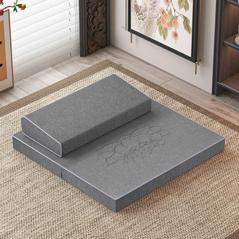 

Cushion Meditation Mat Futon Kneeling Mat Meditation Static Meditation Mat Home Folding Thickened Fabric Coconut Brown Kneeling Mat Grey-Embroider 60*60cm (upper and lower pad + bag)