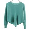 SNIDEL Cashmere 100% Long Sleeve Short Length Sweater F Turquoise Knit Women Used