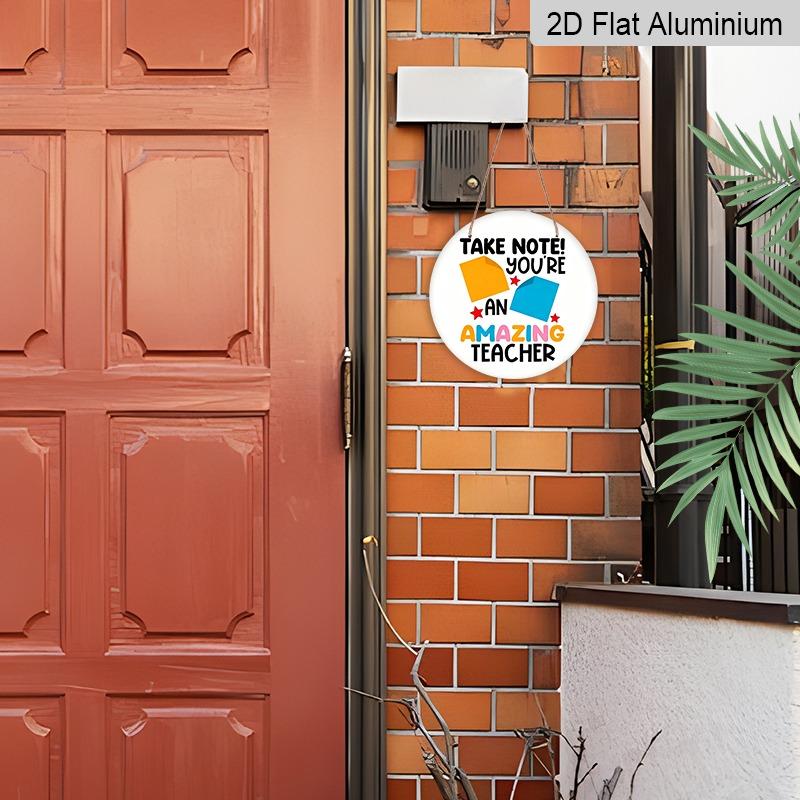 2D Flach, Retro-Stil, Hochwertige Aluminium-Wandverkleidung, Erhältlich in Verschiedenen Größen, Mit Inspirierenden Zitaten. Geeignet zum Aufhängen in verschiedenen