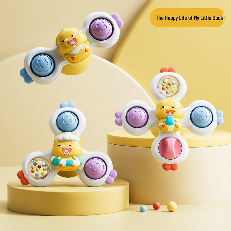 Cross-border Baby Suction Cup Spinner Toy Teether