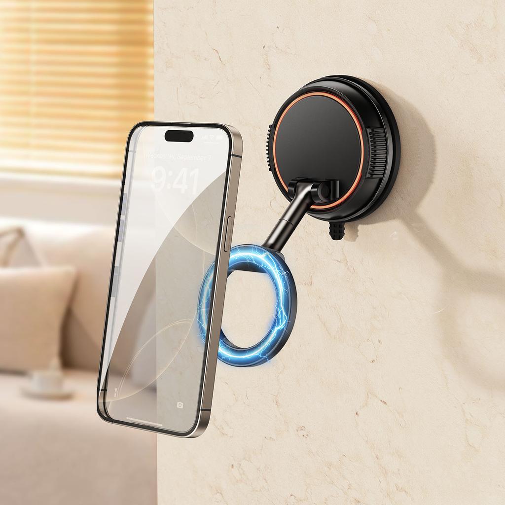 Eary Magnetic Phone Holder Mount for MagSafe Wall Mount Magnetic Self-Adhesive Waterproof with iPhone 16/15/14/13/12 All Phones