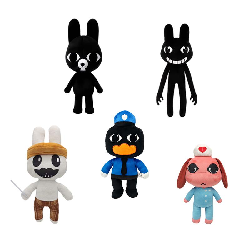 25-33cmHorror Animal Hospital Plush ToyBlue Dog Soft Stuffed Cartoon Doll CollectibleFor Adult Fans Home Decoration Cuddly Gift